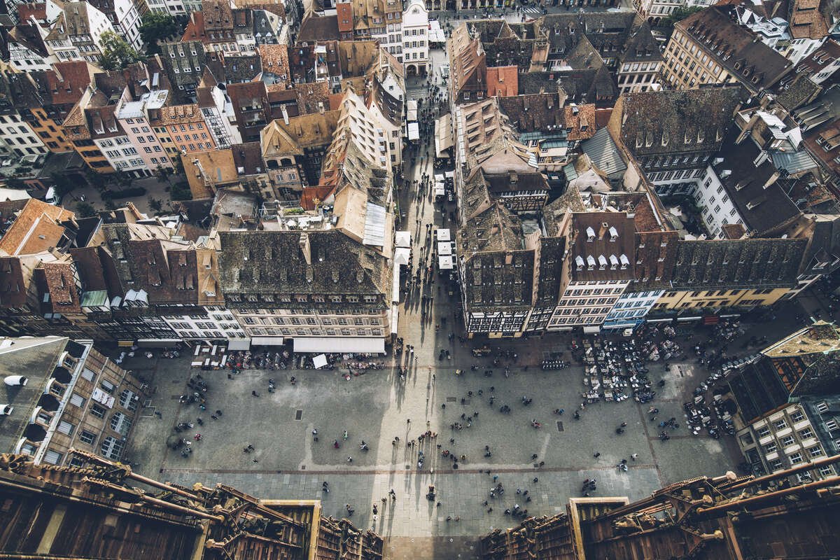 vue de la place de la cathédrale de Strasbourg - Max Coquard